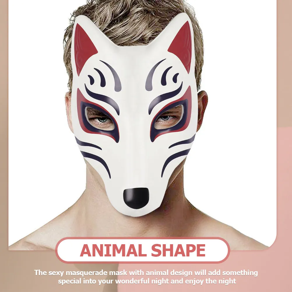 Kitsune Animal Mask Masquerade Halloween Party Cosplay Face Cover Elegant Sexy Mysterious Japanese Style Comfortable No Itch No