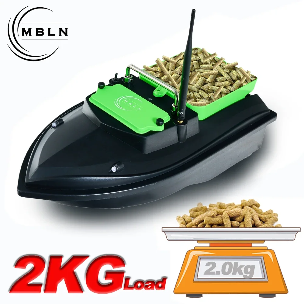 

MBLN Bait Boat for Carp Fishing Dual Hoppers,2kg Load,300m Remote Range, 1m/s Speed – Precision Fish Baiting Tool for Anglers