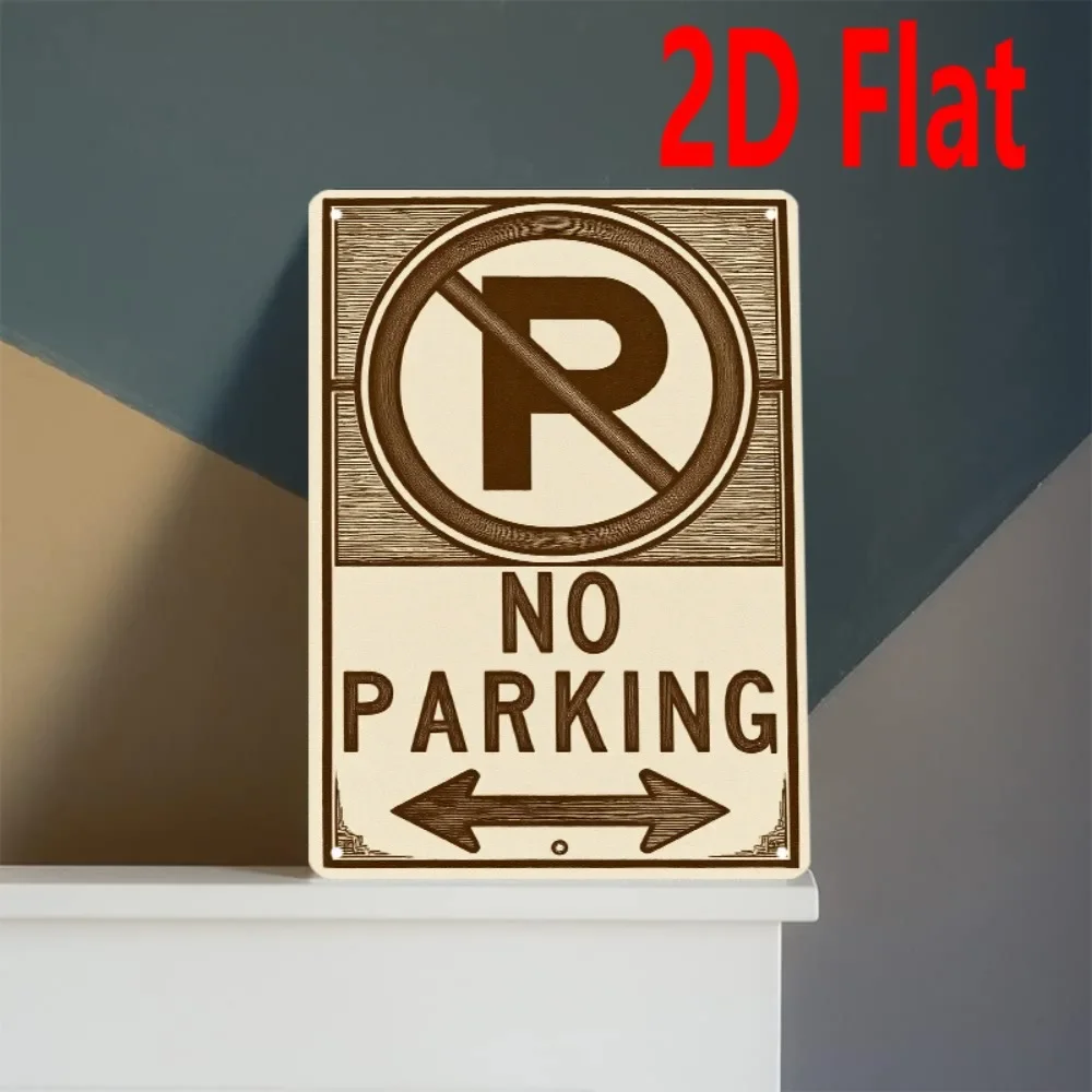 Tin Sign - No Parking Two Ways Arrow Vintage Durable Metal Plaque Wall Decor, Home Yard Driveway Garage Wall Art