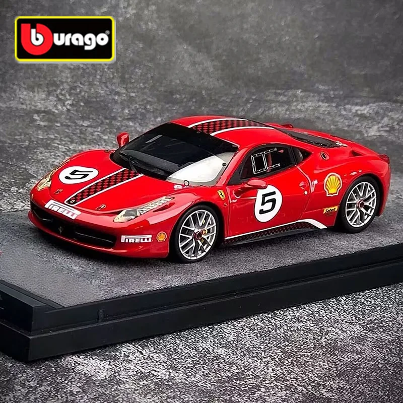 

Bburago 1:24 Ferrari 458 Challenge Alloy Sports Car Model Diecasts Metal Racing Car Vehicles Model Simulation Childrens Toy Gift