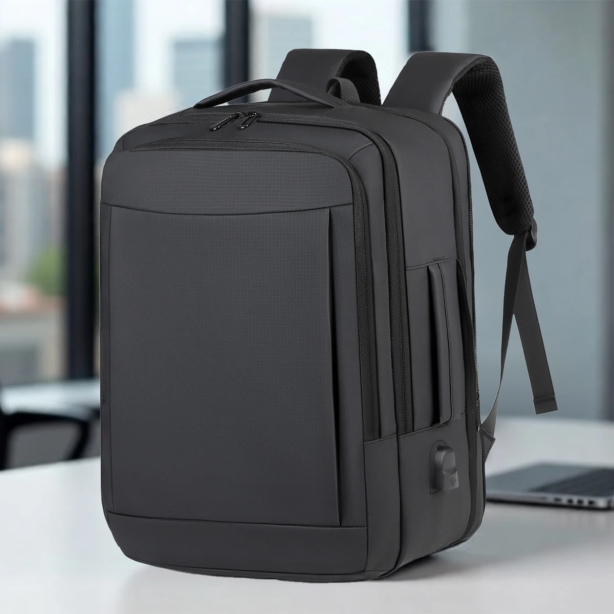 

Backpack Men's Computer Business Backpack Large Capacity Casual Travel Bag Fashionable Business Trip Trendy School Bag College Students Free of Checked Baggage