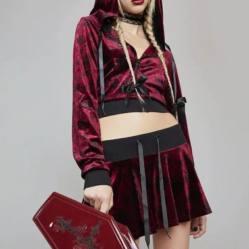 原宿 Y2K ロリータハンドバッグコスプレ女性ゴシックパンククロス刺繍ホットガールメッセンジャーバッグハロウィンコスプレクラッチ財布