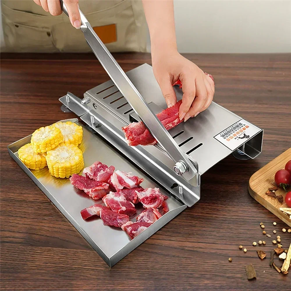 

Home Kitchen Manual Frozen Meat Slicer Bone Cutting Tool Stainless Steel Minced Lamb Bone Meat Cutter Chicken Duck Fish Cutting