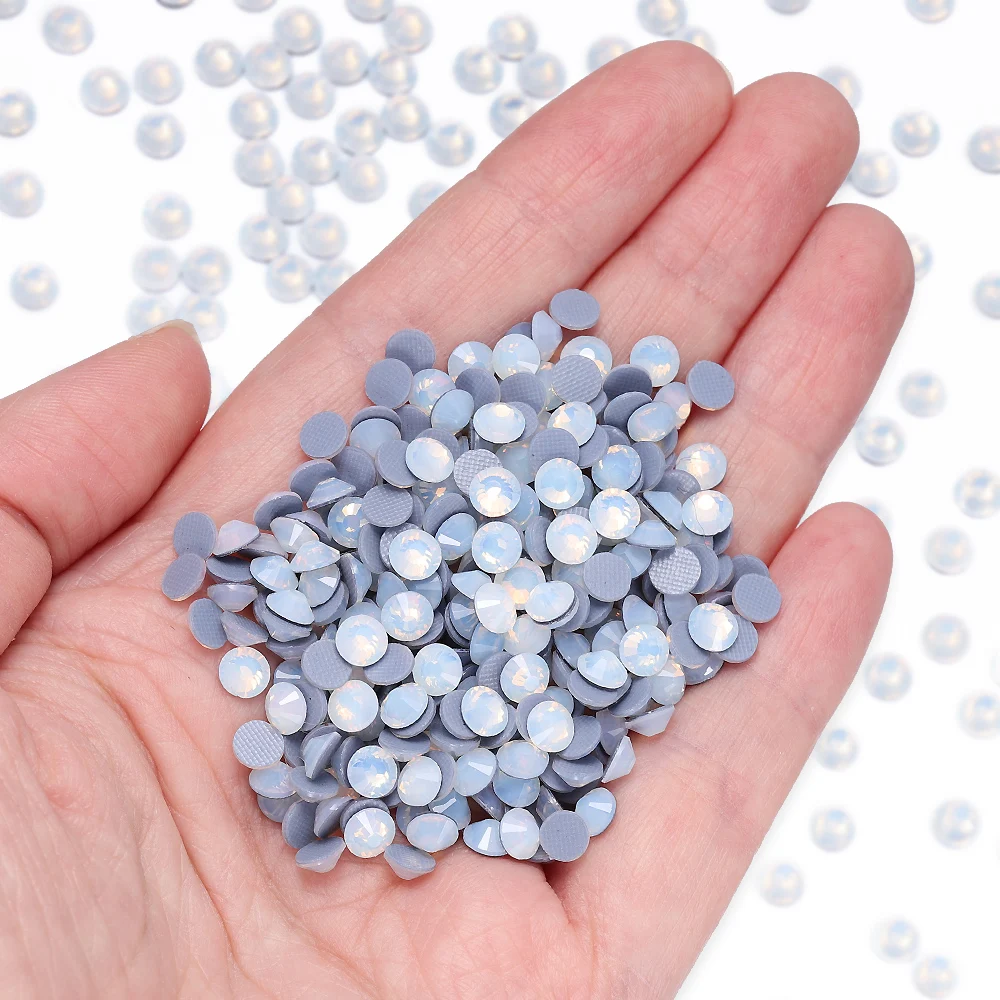 SS6-SS30 Größen Hotfix Strasssteine Superhelles Glas Strass Eisen auf Kristall für Nail Art Kleidungsstück Stoffdekorationen – Detail 19
