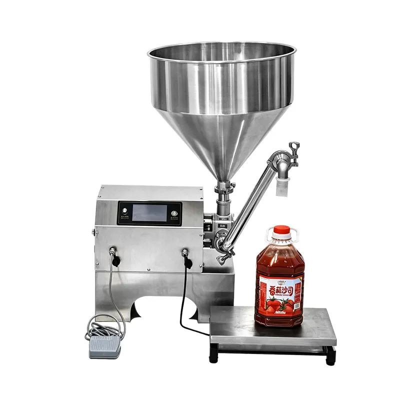 Máquina Llenadora de Salsas Automática con Pesaje Cuantitativo L80 para Líquido Lavavajillas, Salsa de Chile, Miel, Albóndigas de Camarón, Aceite de Cocina