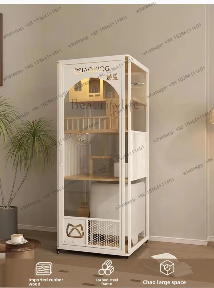 cat litter house cat villa house panoramic glass automatic cat litter box does not occupy an indoor area