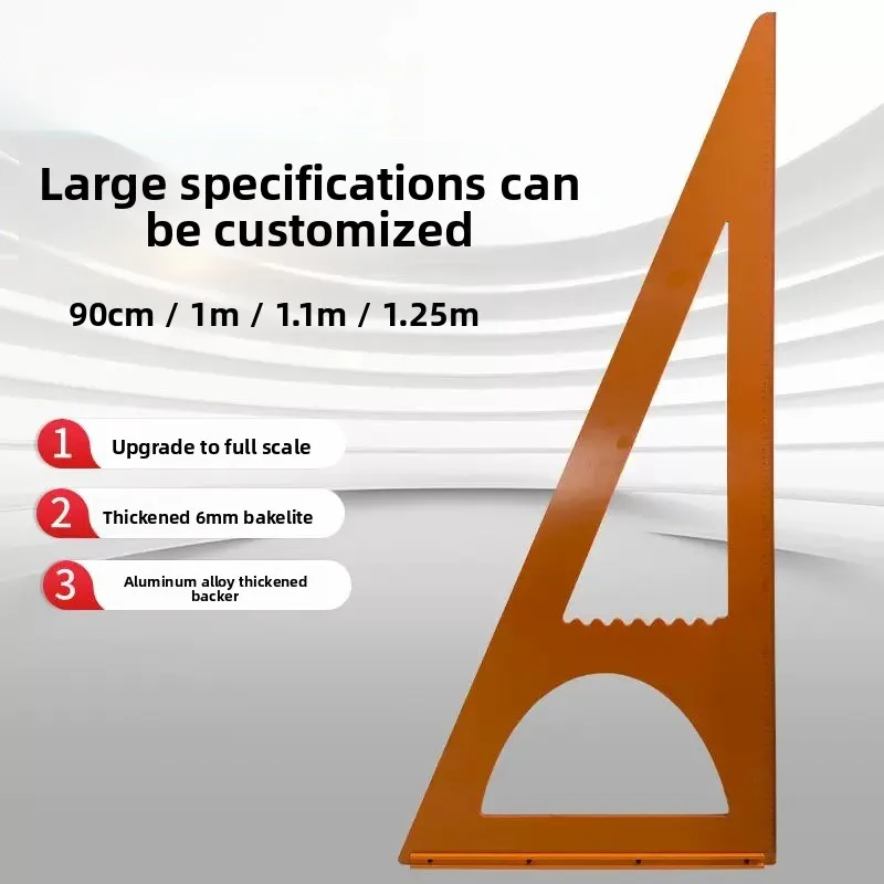 Woodworking Triangle Ruler Precision Adjustable Widened Aluminum Alloy 1m 1.2m for Table Saw Carpentry Layout Measuring Tool