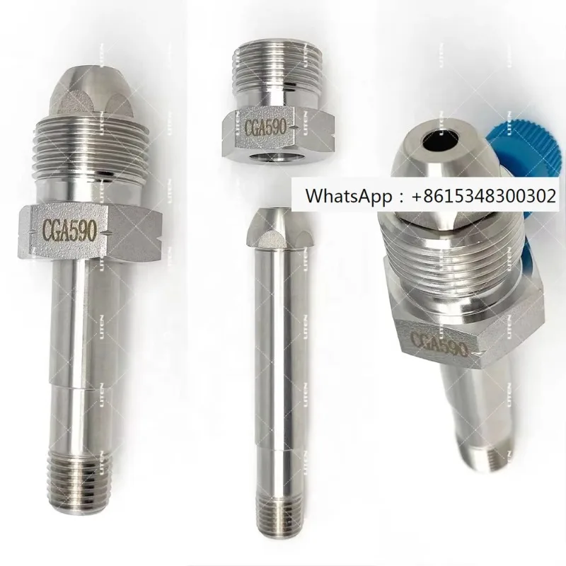 

1PCS DIN 477-8 cylinder connector No. 8 stainl-ess steel flat surface and valve stem and gasket
