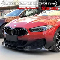 For BMW 8 Series G14 G15 G16 840i 840d M850i M-Sport 2018-2024 Car Front Bumper Lip Splitter Spoiler Gloss Black Bodykits Tuning