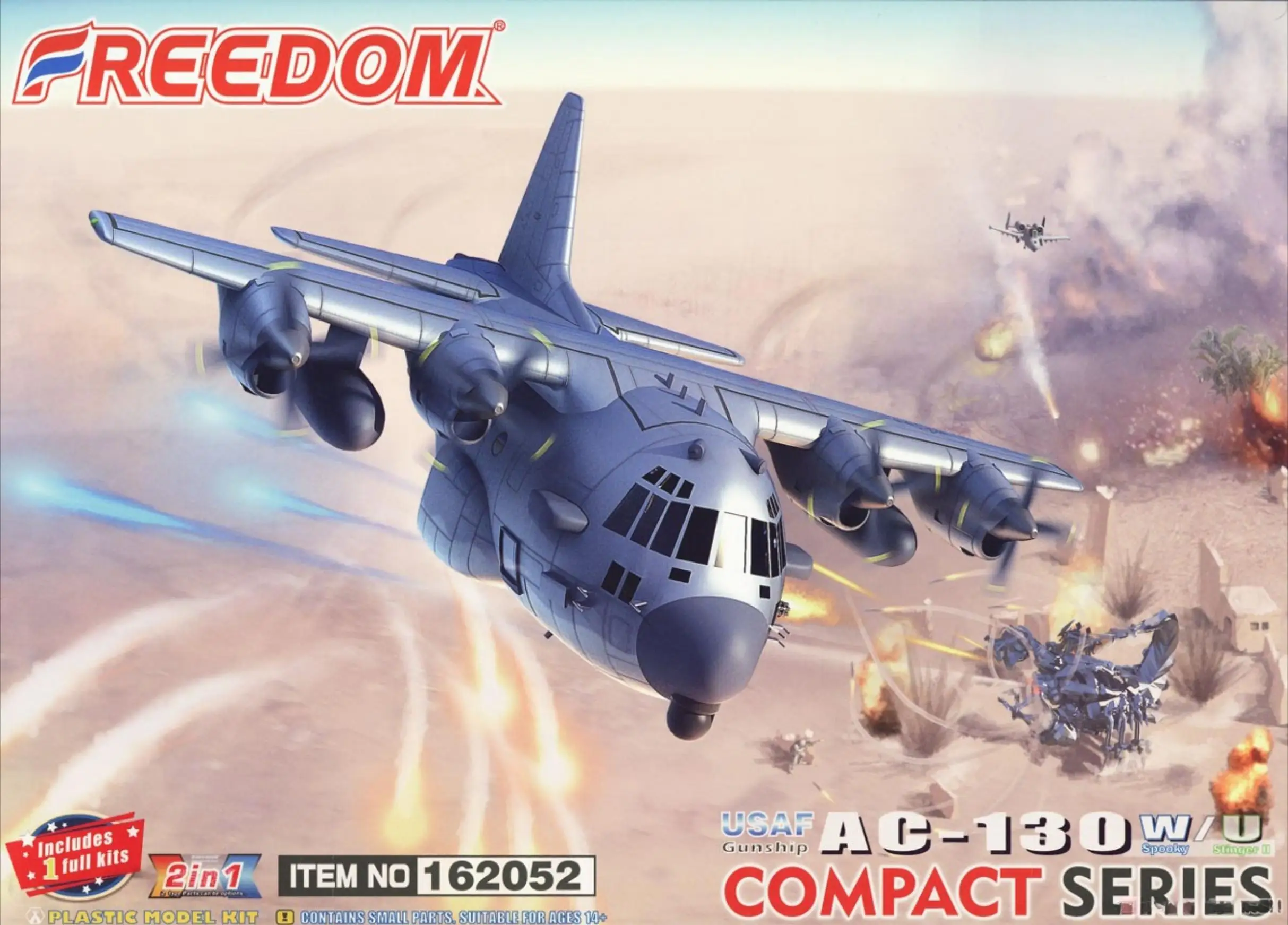 FREEDOM 162052 Compact Series:USAF Gunship AC-130W/U 2 in 1 Model Kit