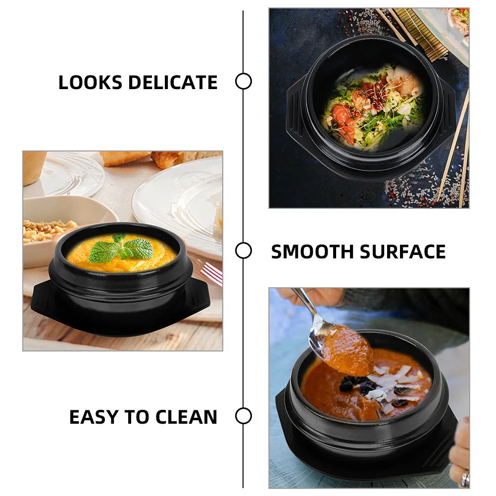 

1Set Korean Ceramic Casserole Pot Stew Pot Melamine Tray Perfect for Braised Dishes Kitchen Cooking Cookware Kitchen Cookwares