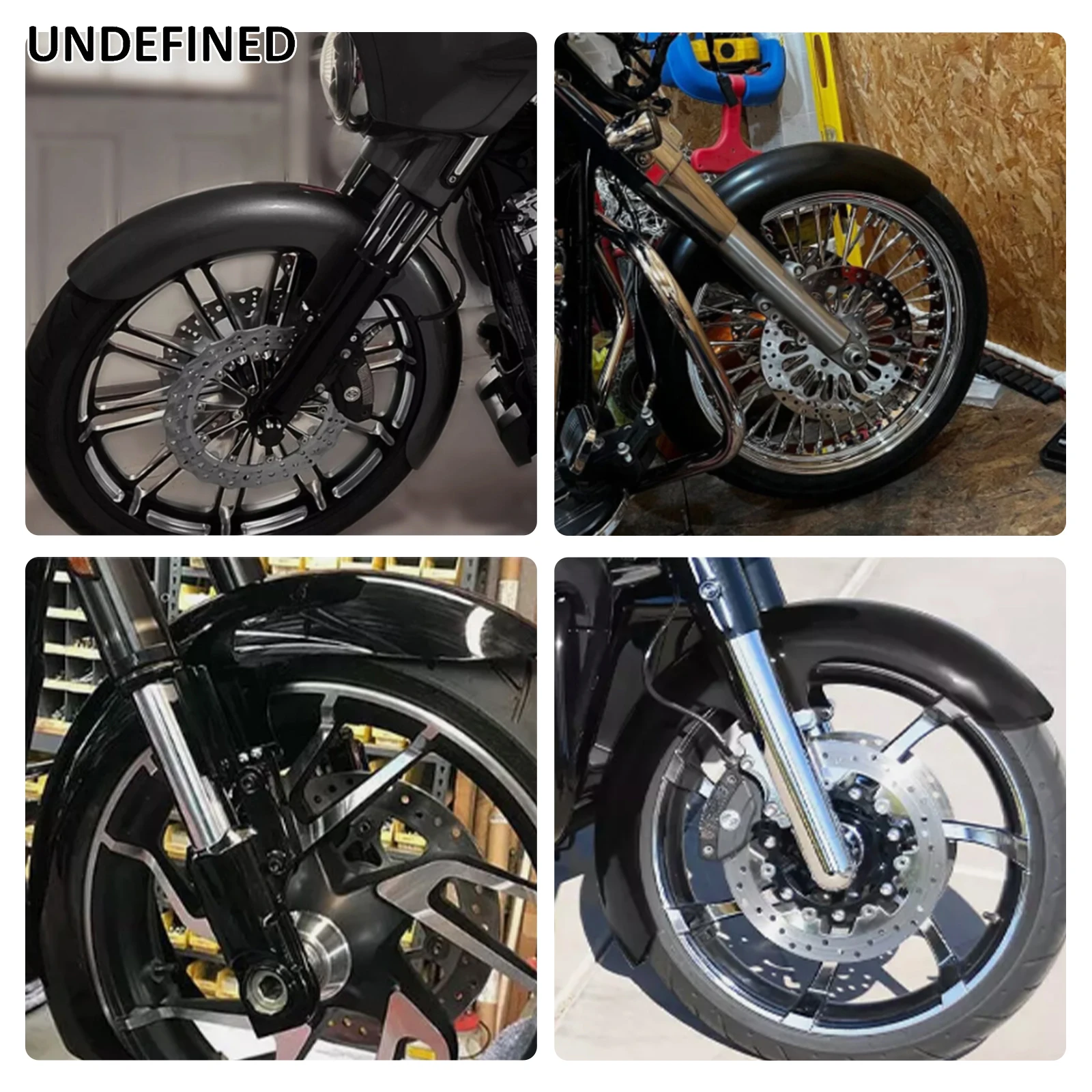 19 "Wrap przedni błotnik motocyklowy jasny czarny dla Harley Touring Road King Electra Glide Street Road King Glide Ultra — zdjęcie 7