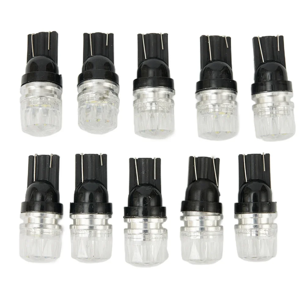 T10 LED Light Bulbs 10pcs Dome High Power Indicator LED Map Parts White 2SMD Dashboard Accessory New Practical