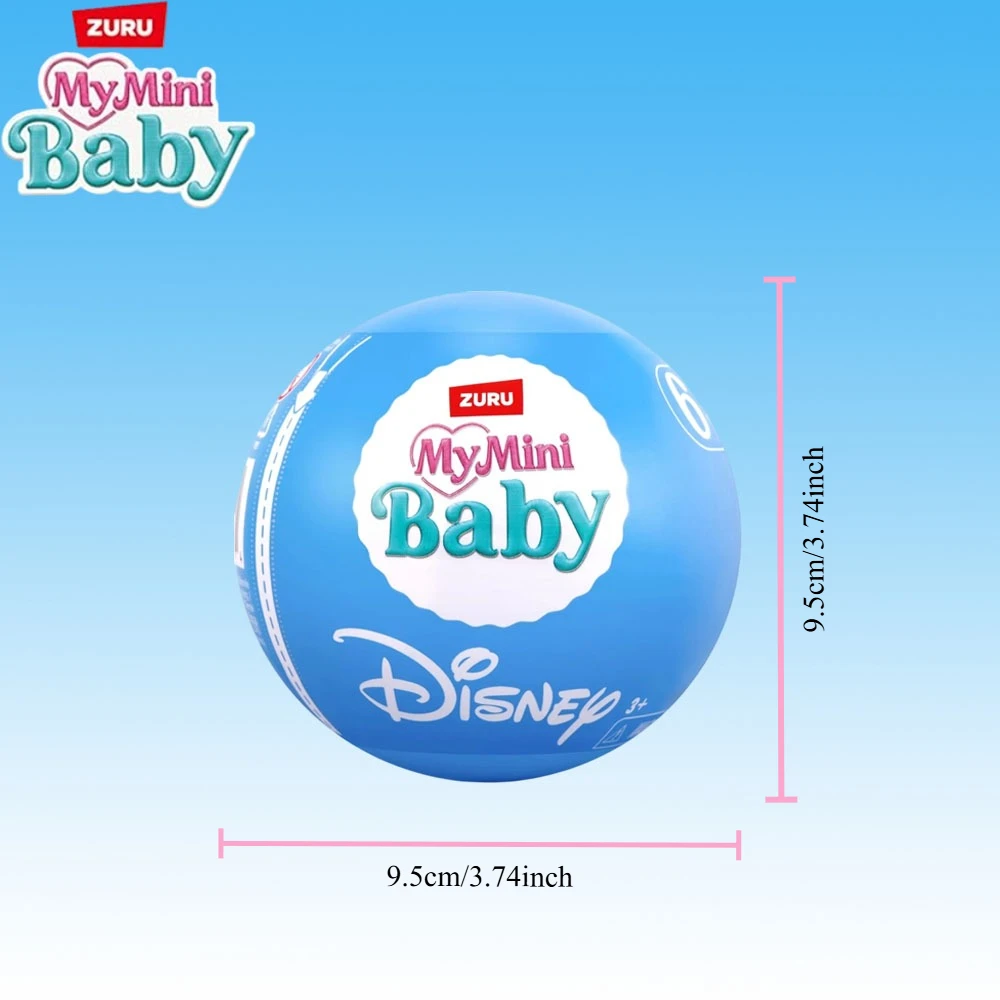 ZURU My Mini Baby Disney Collectible Mini Silicone Baby Dolls with Surprise Accessories Nursery Playset Toys
