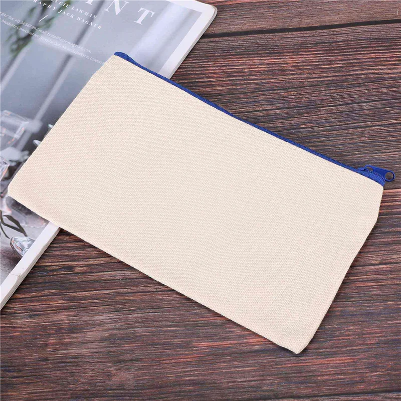

120Pcs Canvas Cosmetic Bag Canvas Zipper Bag Pencil Case DIY Travel Handmade Bag DIY Craft School Multicolor Zipper