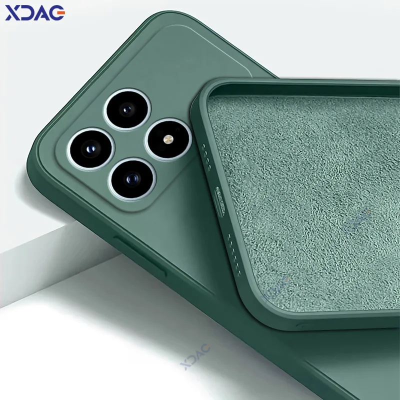 Оригинальные квадратные жидкие силиконовые чехлы для телефонов для Redmi K90 Pro Max K90Pro, мягкий защитный чехол, противоударные сумки, корпус