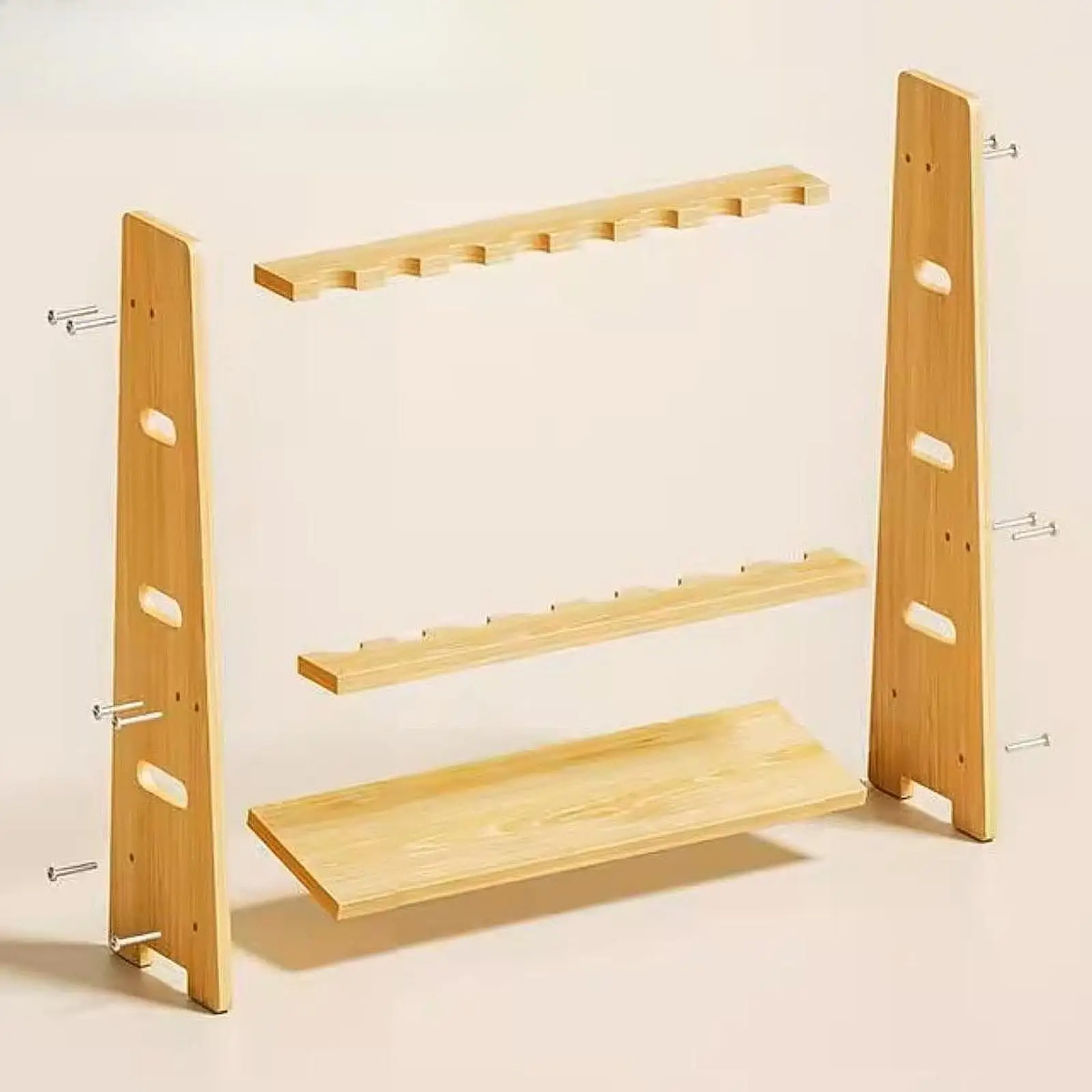 

Деревянная двухуровневая напольная стойка для бильярдных киев для баров, клубов, вилл и организации пространства