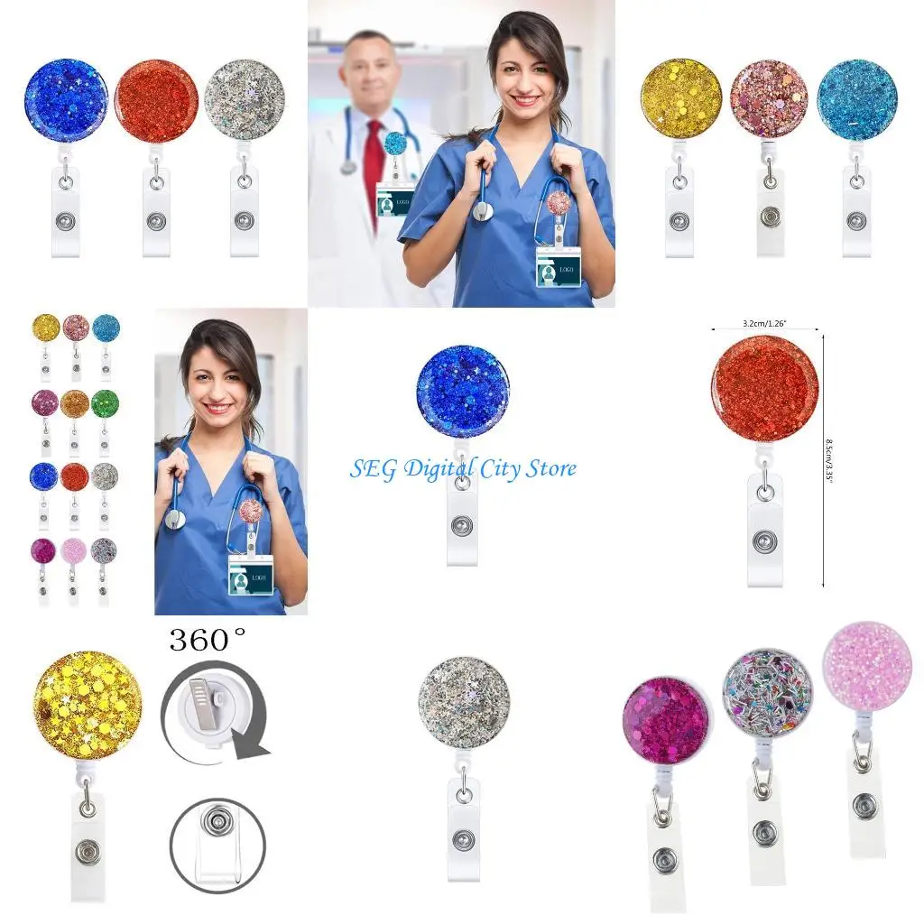 

U75B Acrylic Badge Holder Retractable Reel for Nurse Doctor