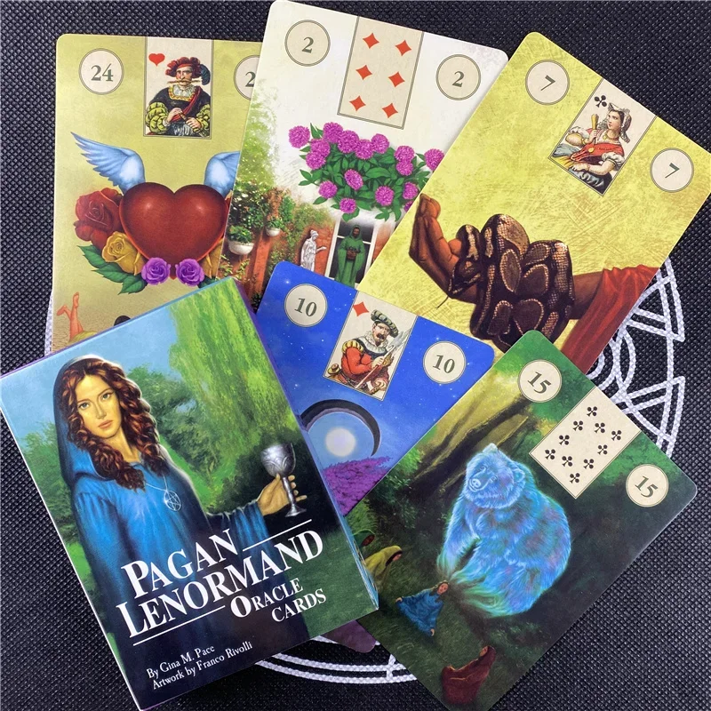 Pagan Lenormand Oracle Cards Full English Classic Board Games Imaginative Oracle Divination Fat Game Tarot Cards With PDF