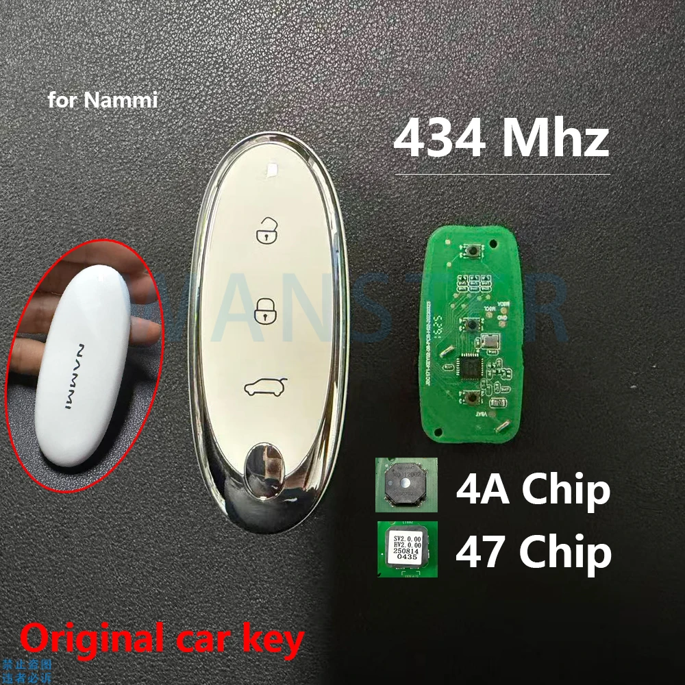 3 أزرار 434 ميجا هرتز Id47 4A رقاقة مفتاح السيارة الأصلي عن بعد فوب ل DFSK دونغفنغ نامي 2024 2025 Dfsk نامي #1