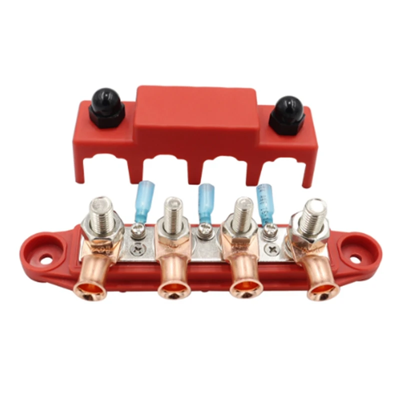 Busbar Box Plate 250A Integrated Specification Current Busbar Cable Box Power Box Spare Parts For RV Yacht Car Red