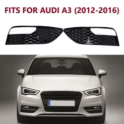 2PCS Gloss Black Fog Light Bezel Grill Replacement FOR AUDI A3 2012-2016 Front Bumper Fog Light Grille Cover 8V3807681 8V3807682