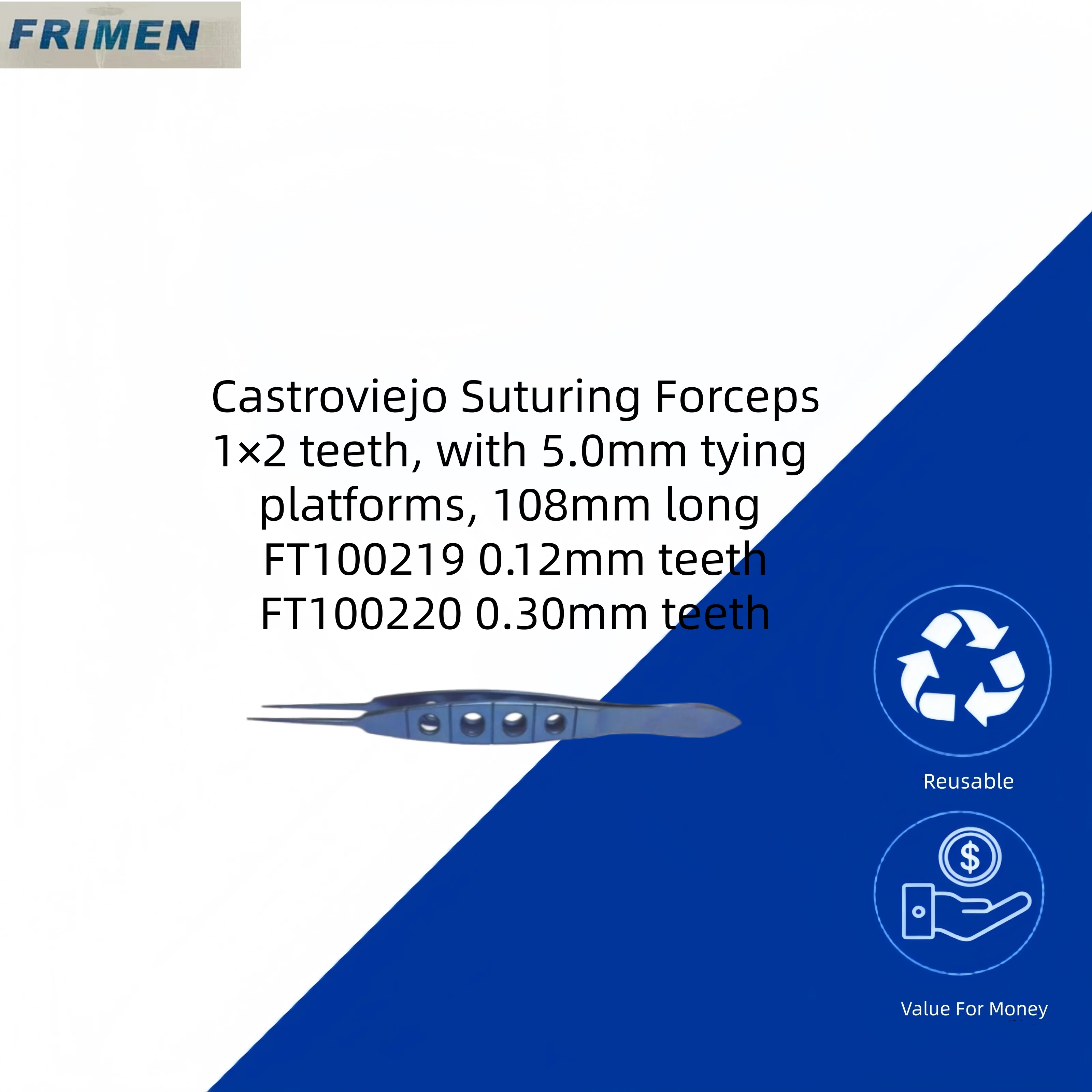 백내장 수술 안과 기구 카스트로비에호 고정밀 티타늄 합금 내구성 재사용 가능 정밀 수술 의료 기기