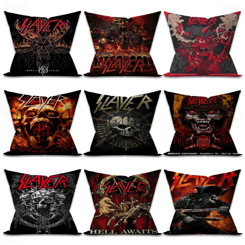 

Famous Heavy Metal Rock Band S-Slayer Album Personalized Picture Text Home Decorative Pillows Household Gifts 45x45cm