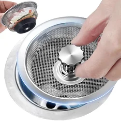 Kitchen Sink Filter Stainless Steel Sink Sewer Mesh Strainers Kitchen Tools Bathroom Floor Drains Hair Catcher Waste Plug Filter