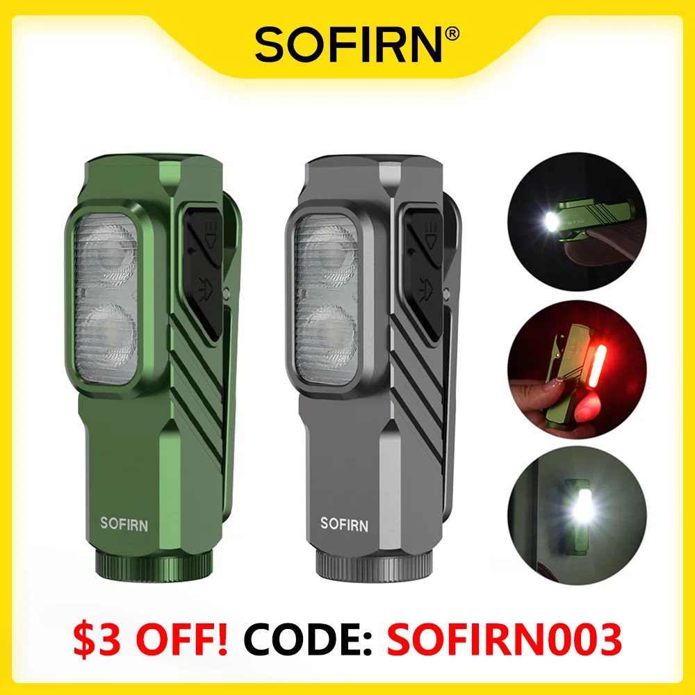 �y�Z�[�����zSOFIRN ST10 1000lm �~�j�N�����v�����d�� 144m 7000K LED���C�g 14500 USB C�[�d�� ���F&�ԐF�����v IPX6 ���C�e�[���L���b�v�t��
