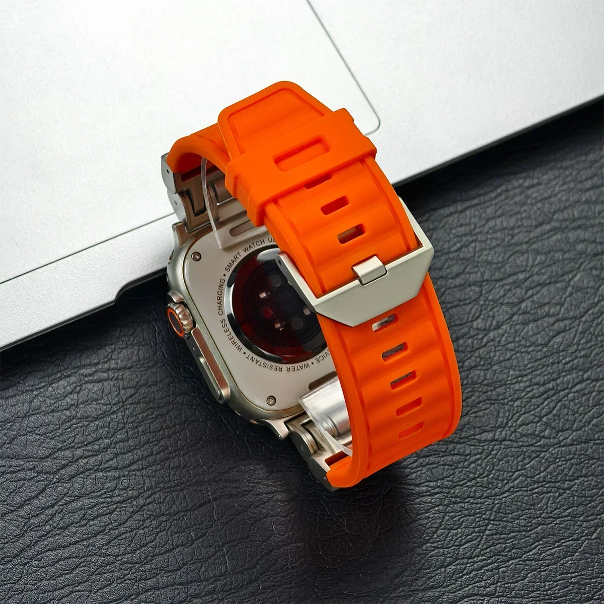 Silikonarmband für Apple Watch Ultra 2 49mm 46mm 45mm 44mm 42mm Sportarmbänder für Apple IWatch Series 9 8 7 6 5 4 Armband – Detail 3