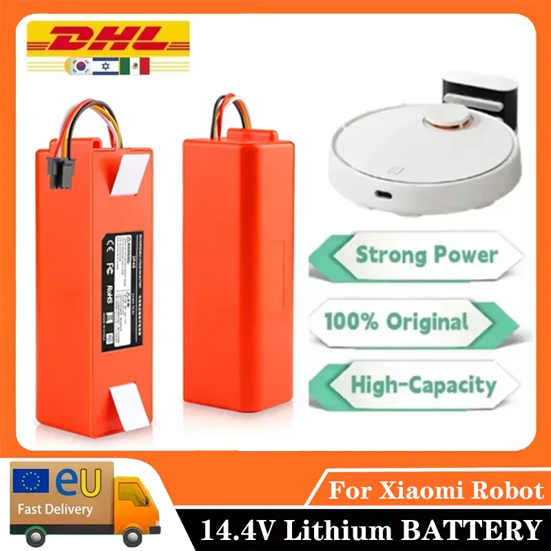 2P4S 14.4V 5200mAh Original Robotic Vacuum Cleaner Replacement Battery for Xiaomi Roborock S55 S60 S65 S50 S51 S5 MAX S6 Parts