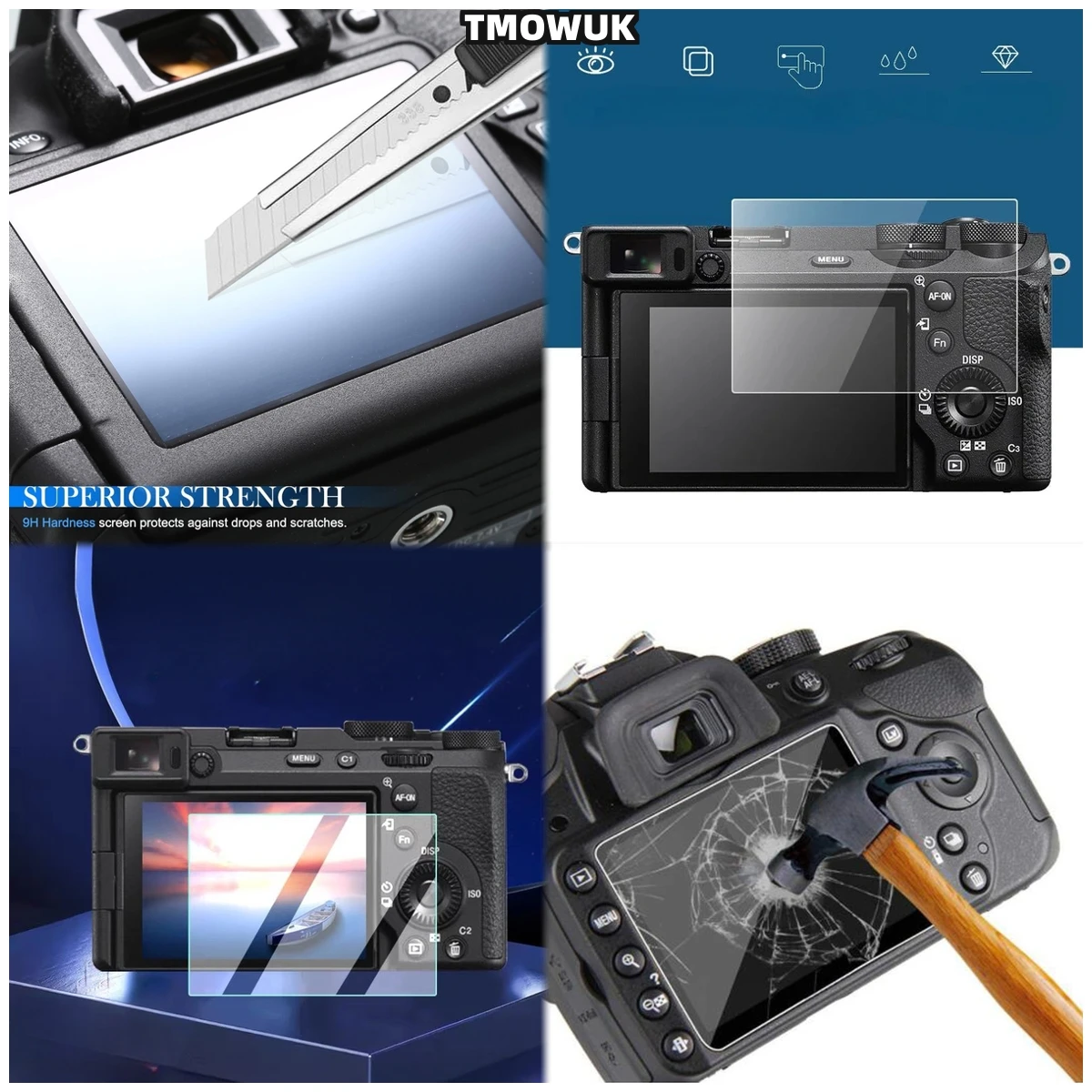 

High - Quality 9H Hardness Tempered Glass Screen Protector For A7S3 A7R3 A7RM3 A7RMII A7MII A7MIII A7C