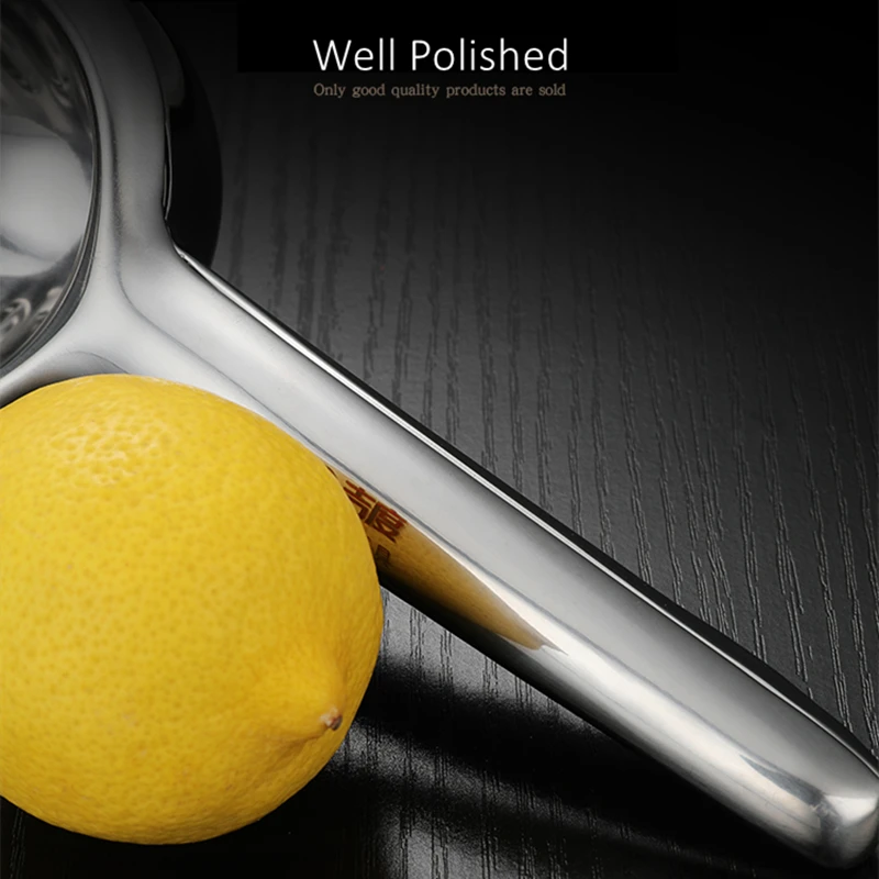 LFGB Certification 304 Stainless Steel Lemon Juice Squeezer Ergonomic Handle Manual Orange Juicer Kitchen Fruit Juice Maker