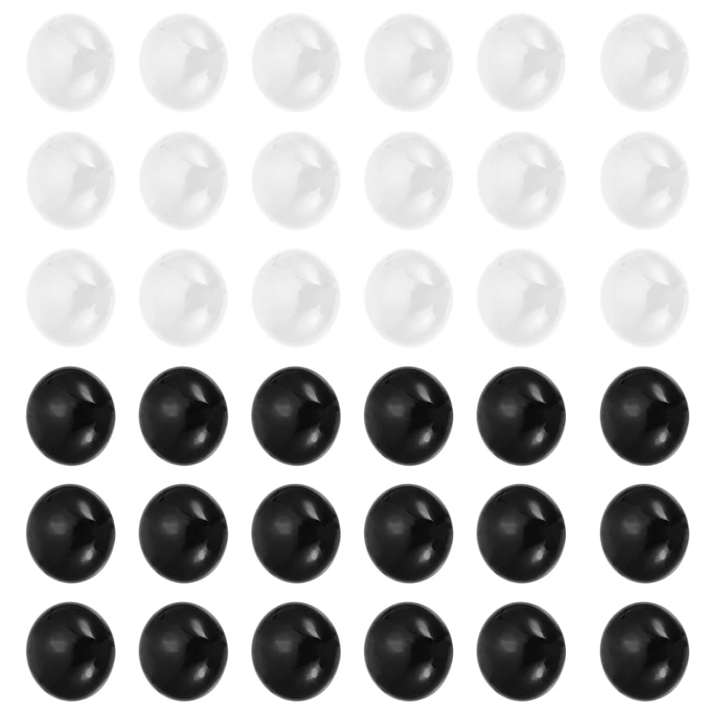 

1 set Glass Go Pieces Flat Back Beads 18 White 18 Black Ceramic Chess Stone Premium Quality Thinking Skills Toy