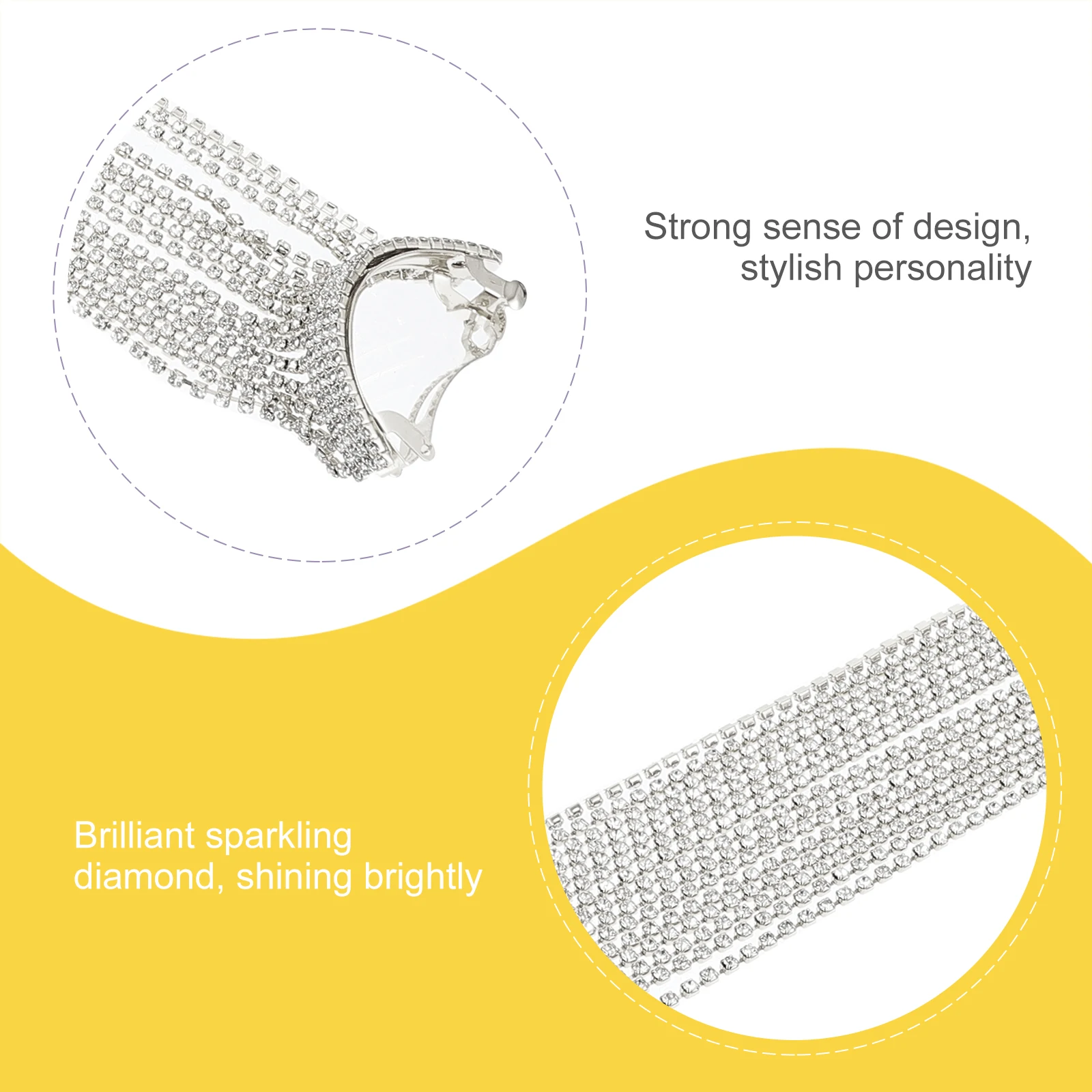 

Rhinestone Hair Clips Fashionable Barrette Hairpin Fixing Accessories Smooth Surface Women Hair Styling Clasp Small Gifts Female