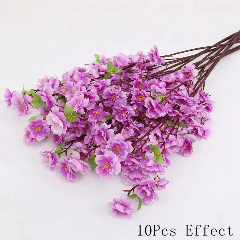Sakura Kunstbloemen Boeket voor Tuinfeest Bruiloft Huwelijk Decoratie Thuis Kamer Decor Nep Bloemen Tafelvaas Ornament