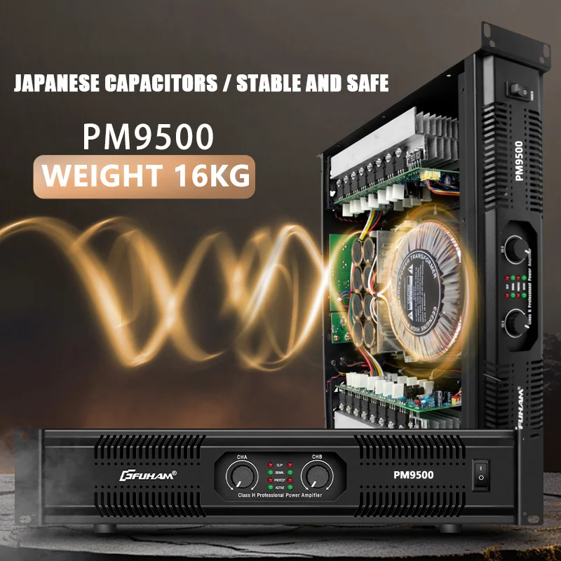 FUHAM PM8500 1500W Professional Power Amplifier 2 Channel Audio Amp for DJ Stage Live Performance Disco Club Subwoofer Speaker