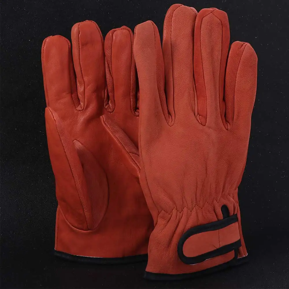 

Comfortable Gardening Safety Gloves Flexible Full Finger Driving Gloves Vintage Scratch Resistant Leather Working Gloves