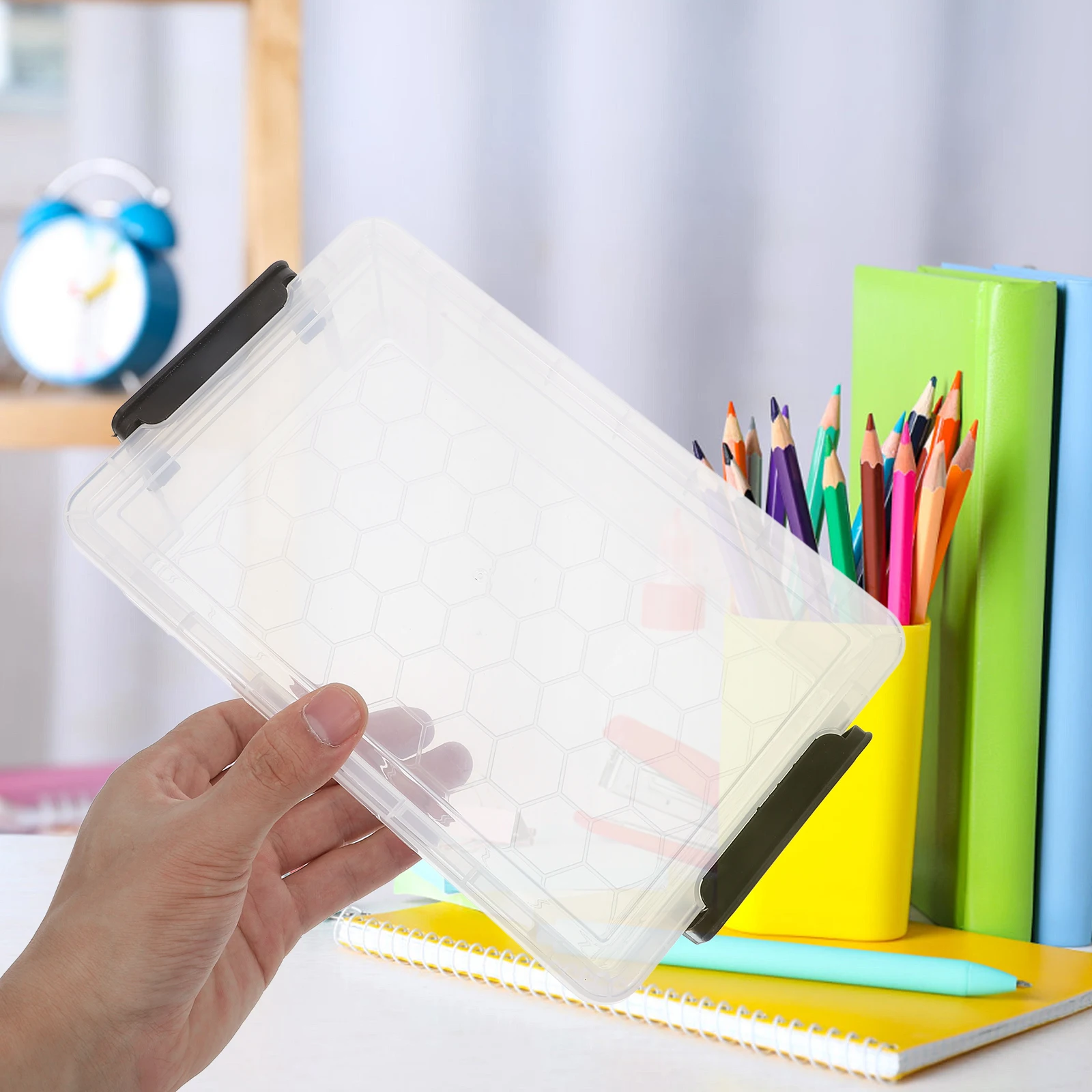 

Clear Case Stackable Large Capacity Transparent Organizer For Pens Crayons Markers With Pp Plastic Pencil