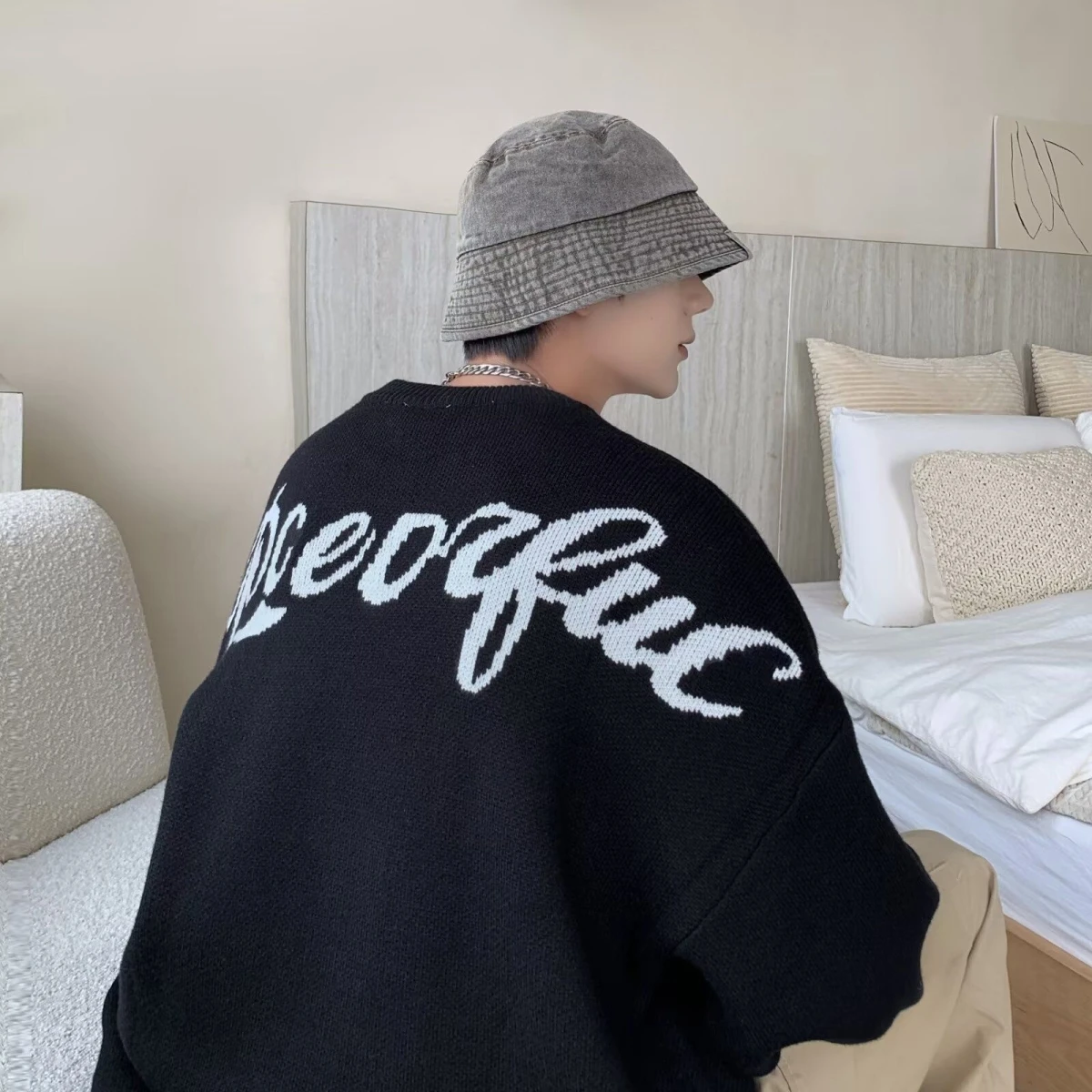 

Men's And Women's Casual Thiened Loose Knitted Sweater All-Match Autumn Winter Faion Outerwear Couple's Comfortable Top