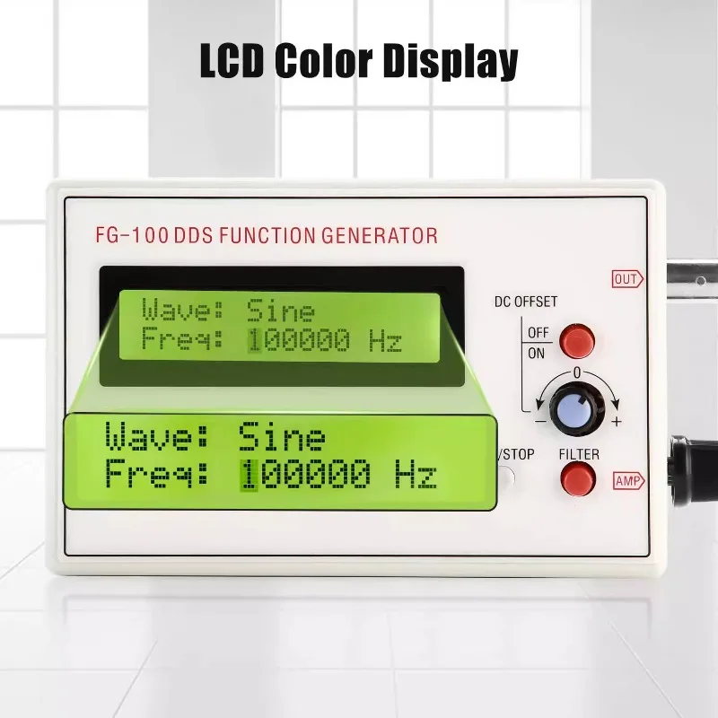 1HZ-500KHZ Signal Generator Low Frequency Signal Generator Sine/triangle/square/sawtooth Wave DDS