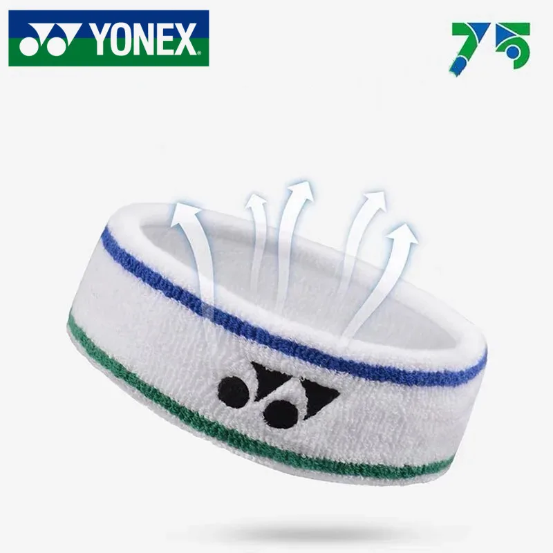 

Новый Спортивный Тюрбан YONEX для бадминтона, тенниса, повязка на голову для фитнеса, впитывающий пот, нескользящий утолщенный пояс, шарф для йоги, баскетбола, бега