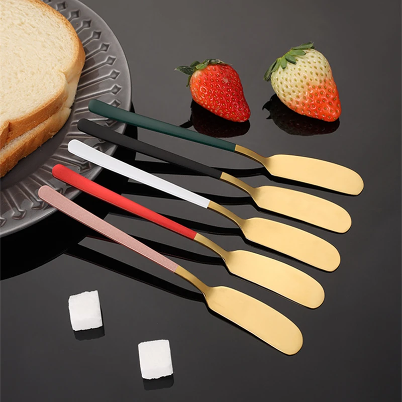 

Western Stainless Steel Butter Knife Cheese Spatula Bread Cream Jam Spreaders for Cake Jelly Pastry Tools Baking Utensils