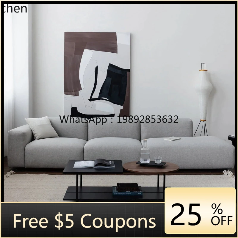 

modern minimalist modular sofa small apartment living room apartment Italian minimalist three-person straight row