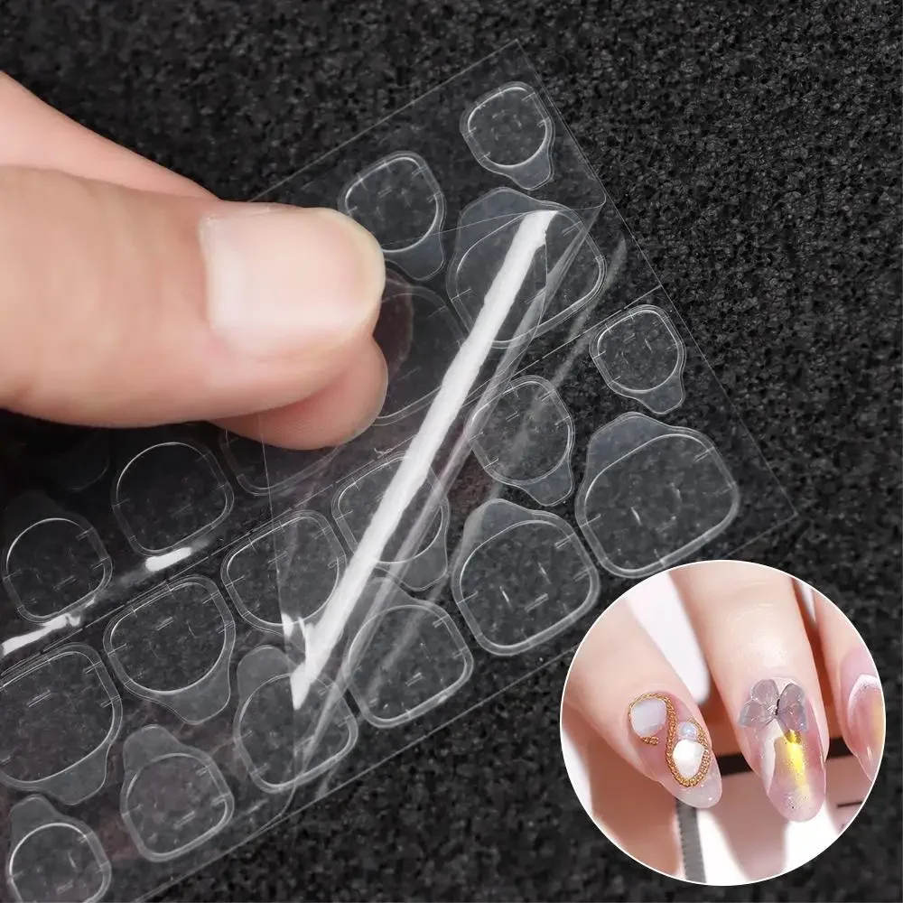 Nowe Przezroczyste Taśmy Samoprzylepne DIY Dwustronne Naklejki Narzędzie do Przedłużania Tipsów do Paznokci