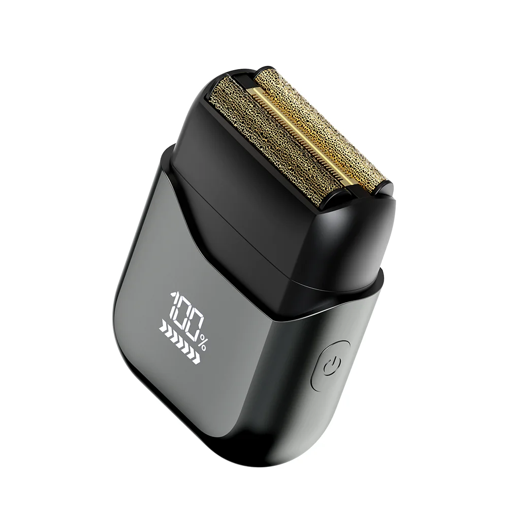 Portable Foil Shavers for Men: Mini Electric Razor for Face,Gold Titanium Blades - IPX7 Waterproof Cordless Razor