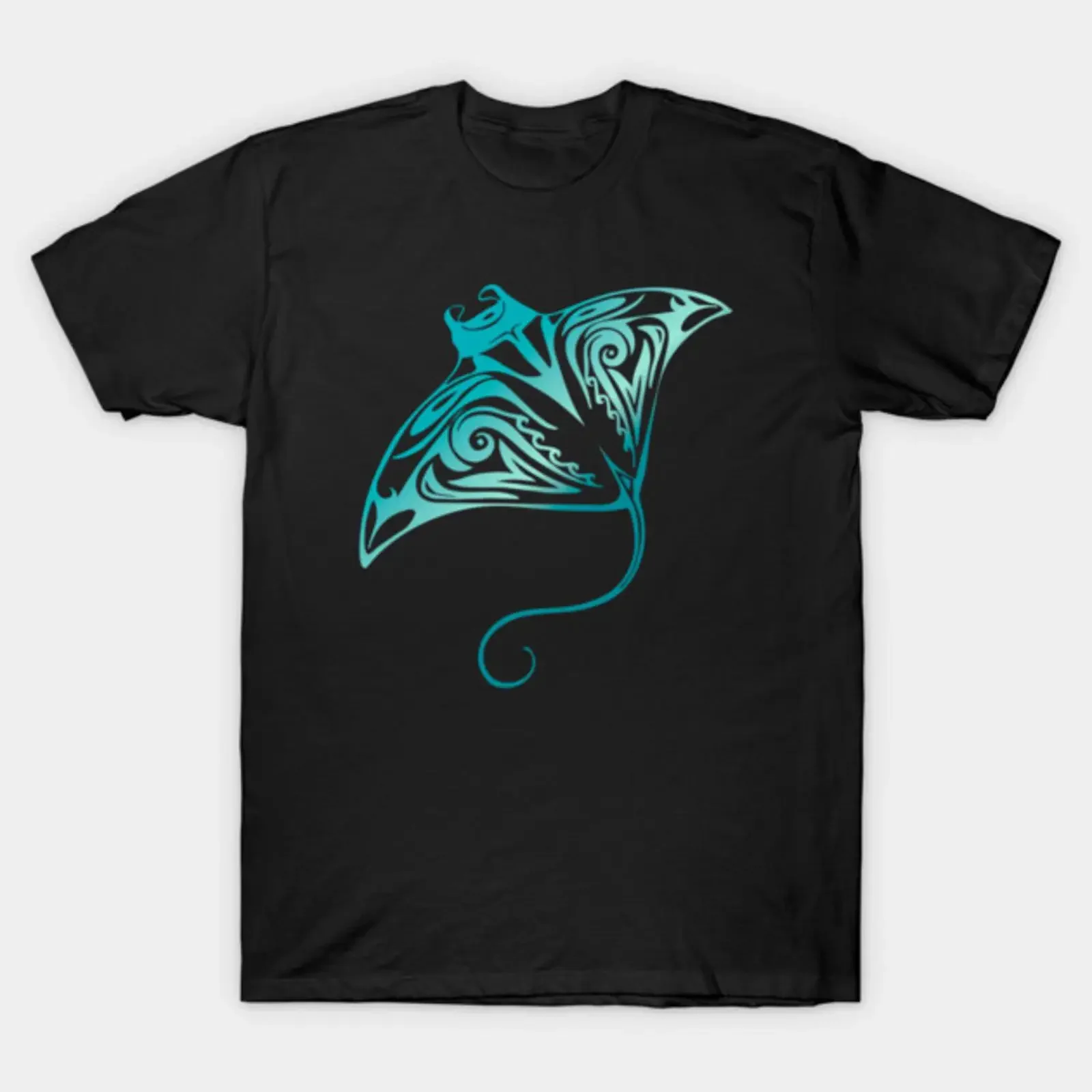 Hawaii Tribal Manta Ray Hawaiian Shark Lover T-Shirt im Vintage-Stil, gewaschenes Oberteil für den Alltag, lässige, bequeme Designerkleidung