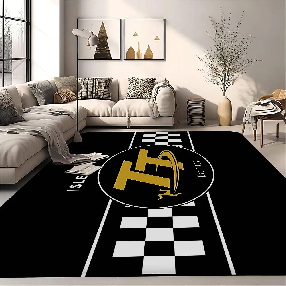 Isle Of Man TT Room Mats Retro Multiple Choice Living Room Kitchen Rug Non-Slip Welcome Rug