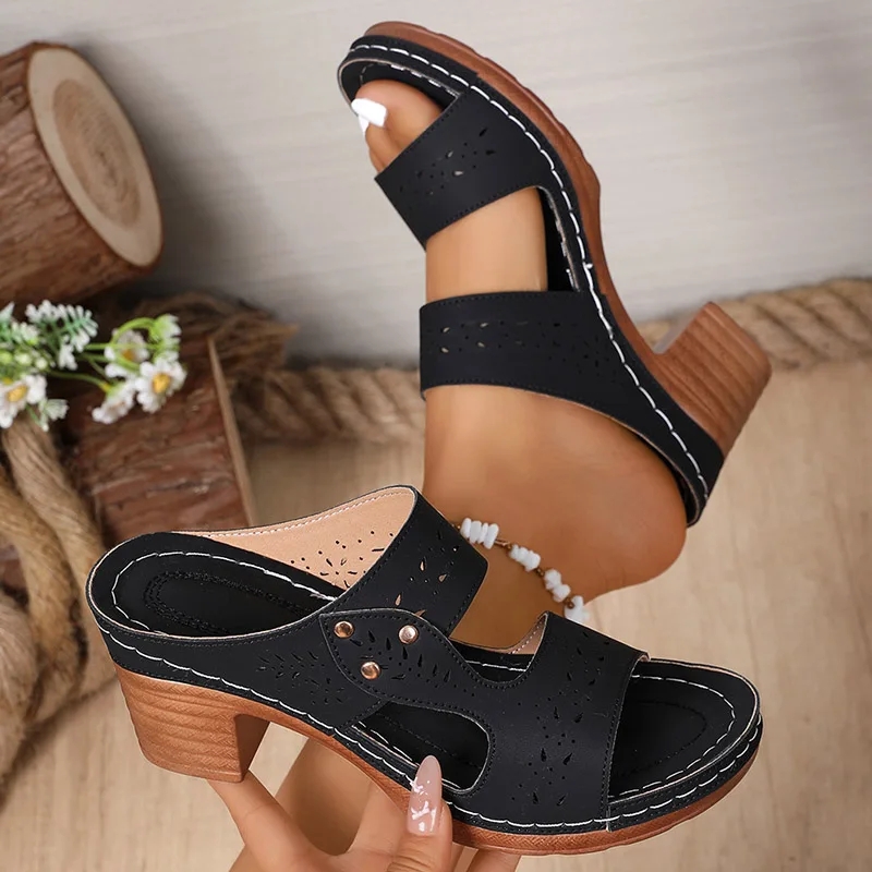 

Heels Women's Sandals 2026 High Heels For Woman Shoes Summer Sandals Designer Luxury Shoes Heel Slippers Women Heeled Sandals